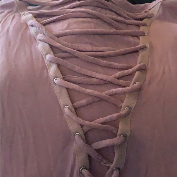 EUC Blush Express lace up long sleeve top size L - Picture 2 of 2